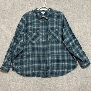 Soft Organic Cotton Flannel Shirt Plus Size 3X Cozy